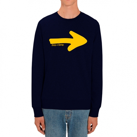 Navy Arrow Neck Sweatshirt