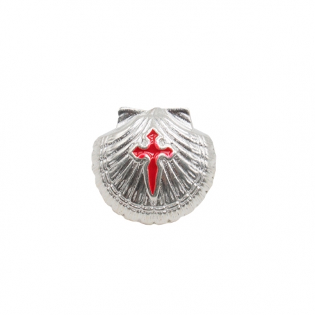 Cross Shell Silver Color Pin 