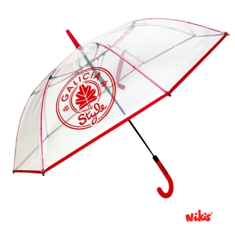 Paraguas Transparente Galcia Style Rojo