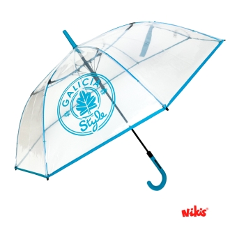 Paraguas Transparente Galcia Style Turquesa