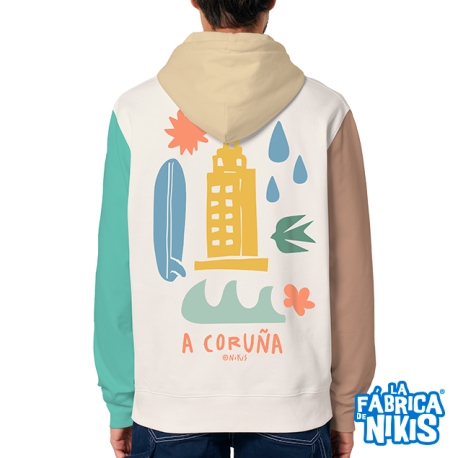 Sudadera Capucha A Coruña Iconos