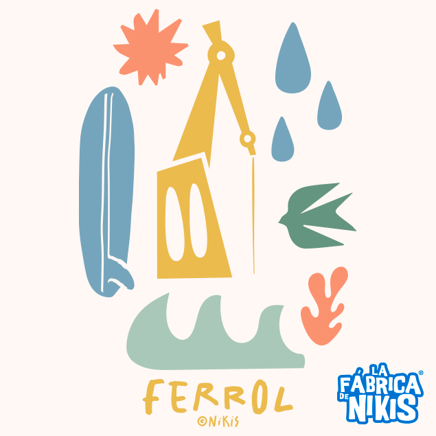 CAMISETA FERROL ICONOS