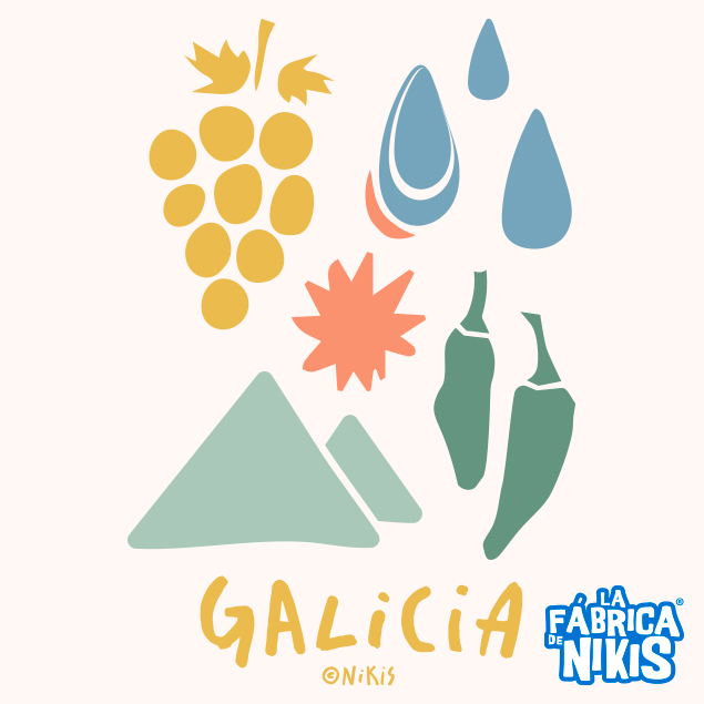 CAMISETAS NIÑ@S GALICIA ICONOS