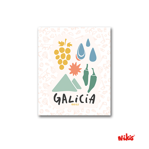 Adhesivo Galicia Iconos