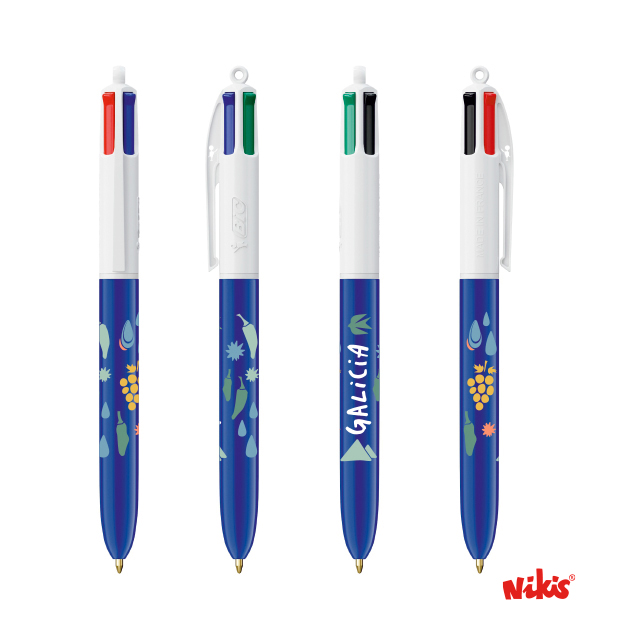 Bolígrafo 4 Colores Galicia Iconos