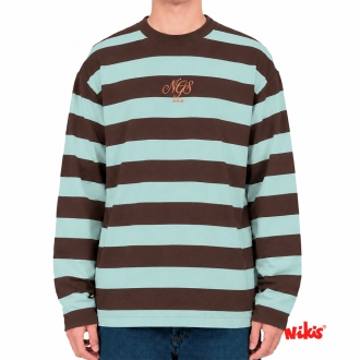 Camiseta Manga Longa NGS  Azul e Marrón